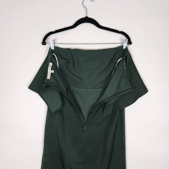 Lovers and Friends Violet Midi Dress in Emerald Faux Wrap Strapless Sexy Dress S - Picture 6 of 12